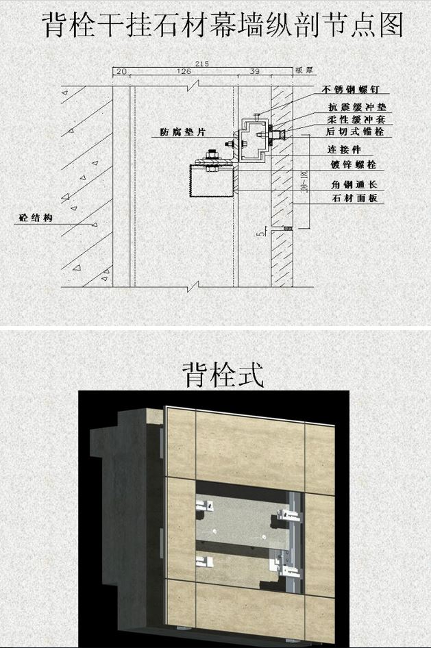 干掛石材（砂巖、花崗石）